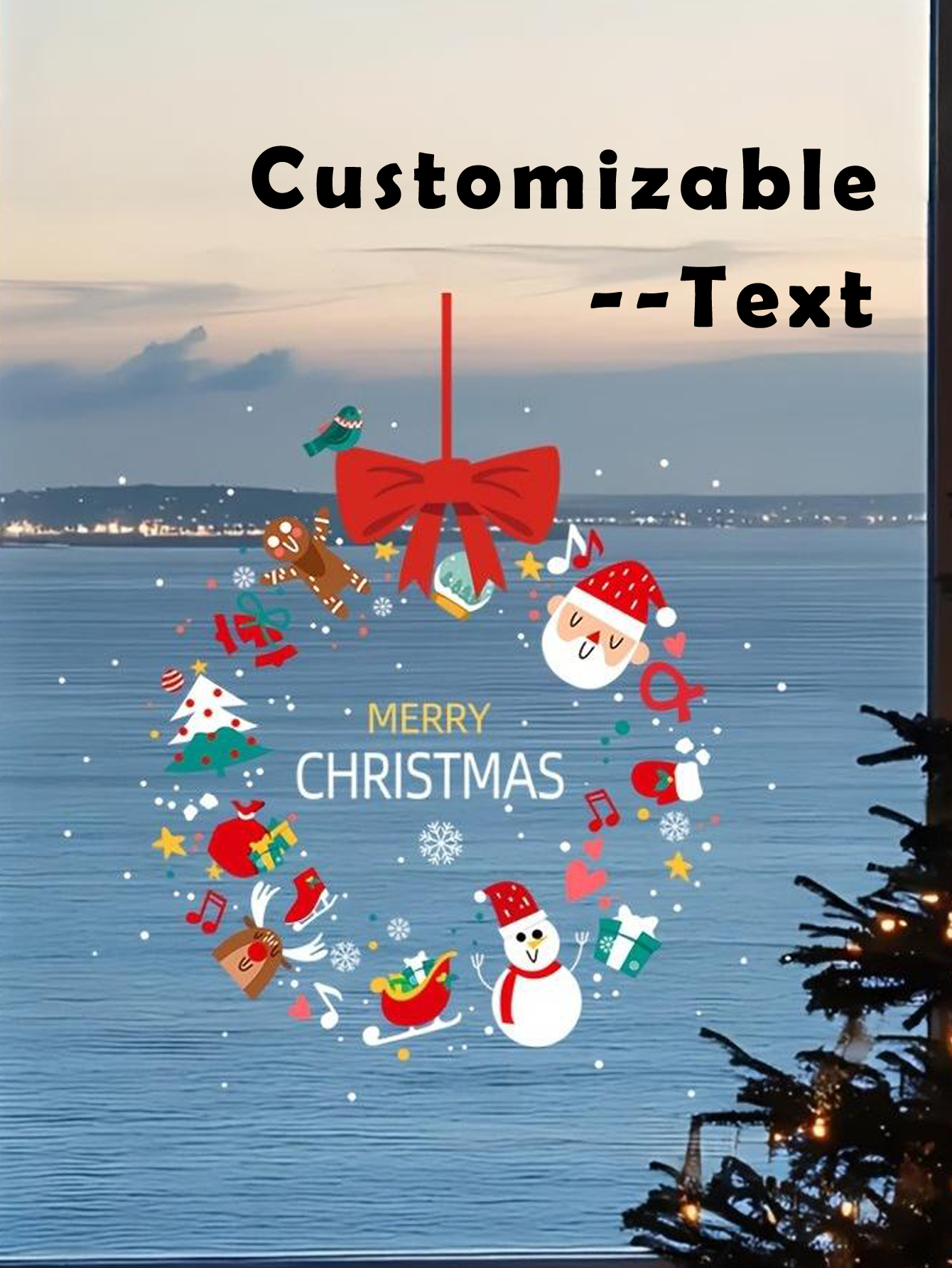 Customizable Christmas Window Sticker Decor